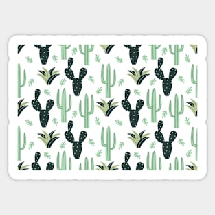 Green Prickly Pear Desert Cactus Sticker